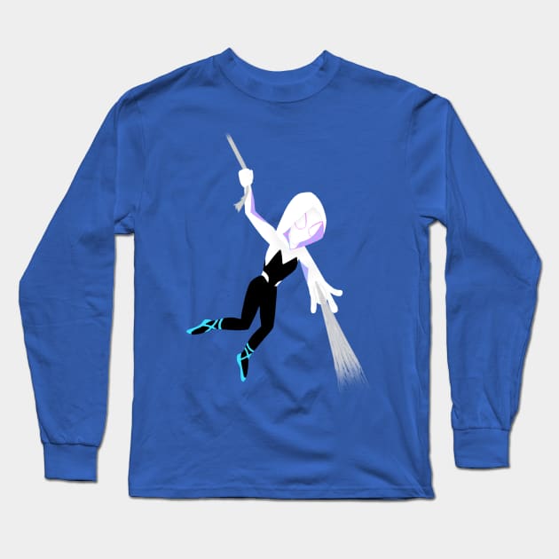 Swingin' Spider-Gwen Long Sleeve T-Shirt by npgcole